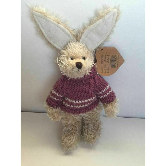 1997 Heartfelt Bunny Rabbit by Julia Shi Collectibles Stuffed Animal Plush Toy - Picture 10 of 11